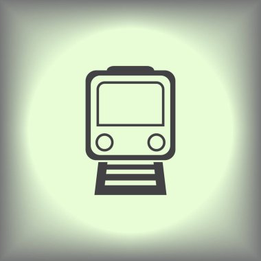 Tren simgesi. Web tasarım stili.