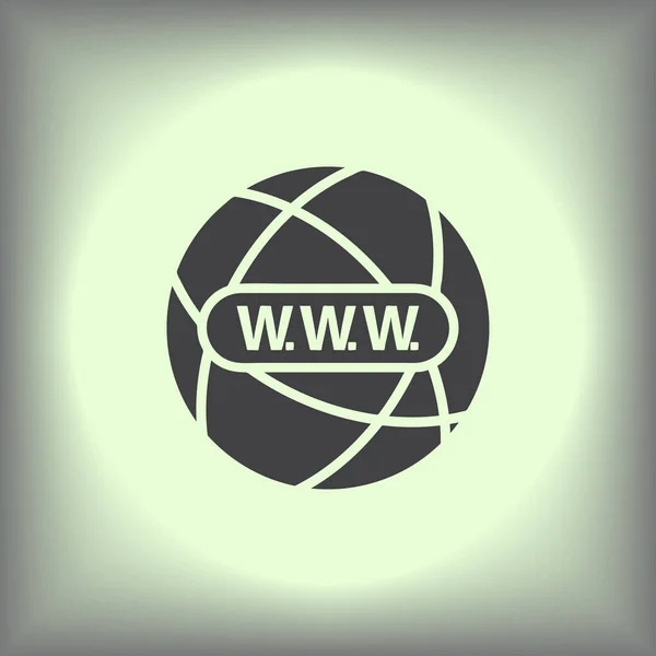 Symbol für das World Wide Web. Globus. flaches Designset. Danke Band. Vektor — Stockvektor