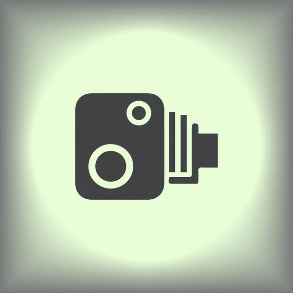 Video camera vector icon. Web vector style. — Stock Vector