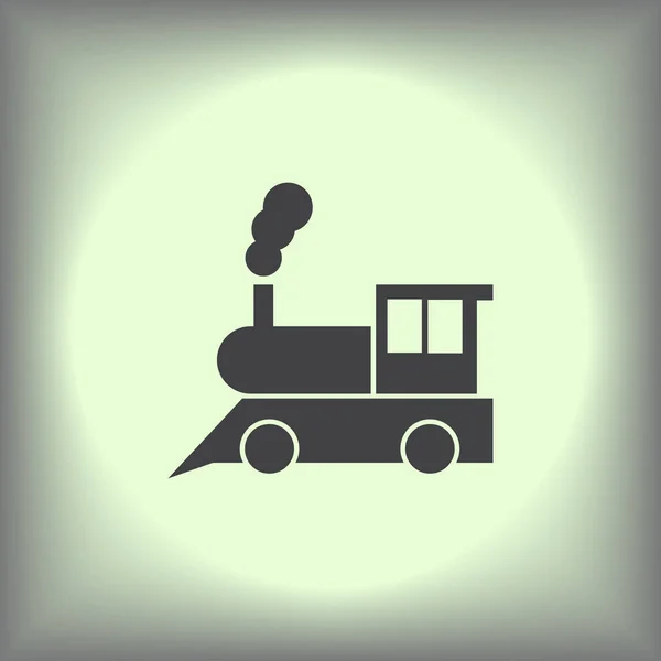 Vintage trem a vapor, velha estrada de ferro retro — Vetor de Stock