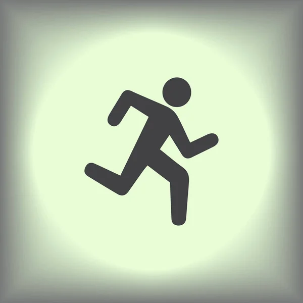 Hombre corriendo web Icono — Vector de stock