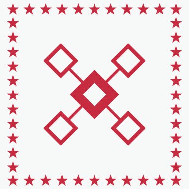 Akış şeması simge vektör.