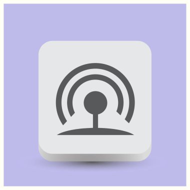 Düz simgesi RSS. vektör çizim