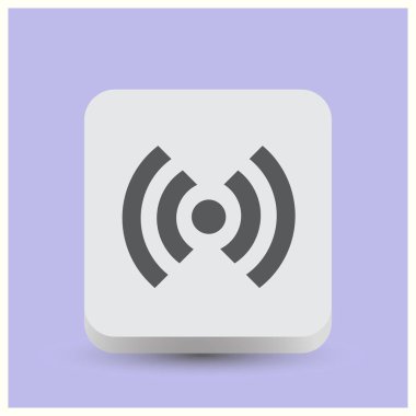 Düz simgesi RSS. vektör çizim