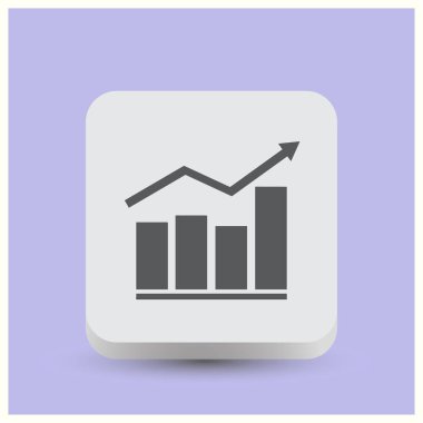 Trendy düz stil grafik simgesini. Vektör çizim, Eps10.