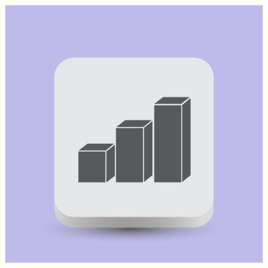 Trendy düz stil grafik simgesini. Vektör çizim, Eps10.