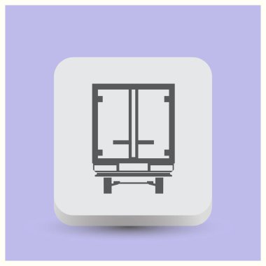 Teslimat vektör simgesi. Web vektör stili.