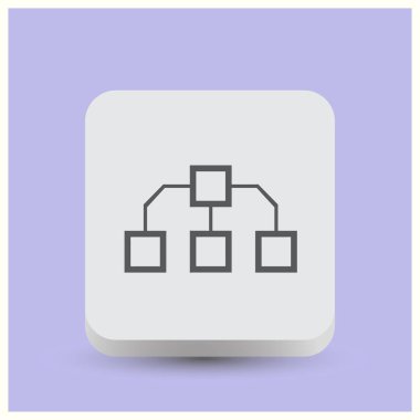 Akış şeması simge vektör. Web vektör stili.