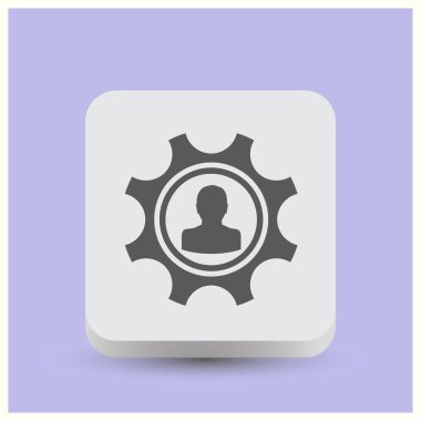 Dişli simgesini. Web vektör stili.