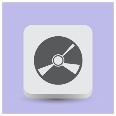 Simge vektör Cd ya da Dvd. Web vektör stili.