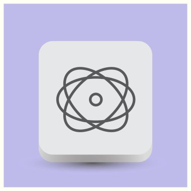Atom simgesi. Web vektör stili.