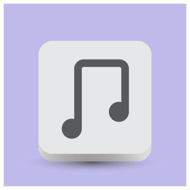 Müzik Not vektör simgesi. Web vektör stili.