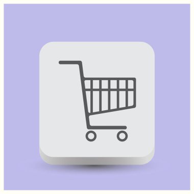 мінімалістичний ілюстрація того, торговий кошик значок, eps10 вектор