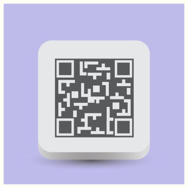 QR Kod simgesi. Web vektör stili.