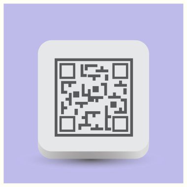 QR Kod simgesi. Web vektör stili.