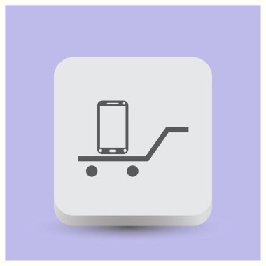 Smartphone Simgesi, vektör illüstrasyonu