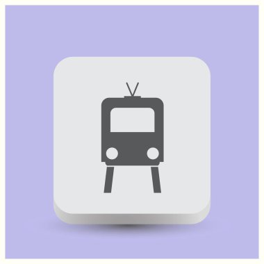 Tren simgesi. Web tasarım stili.