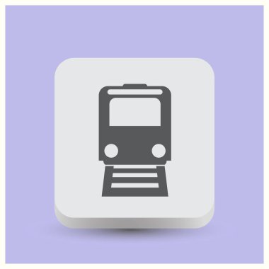 Tren simgesi. Web tasarım stili.