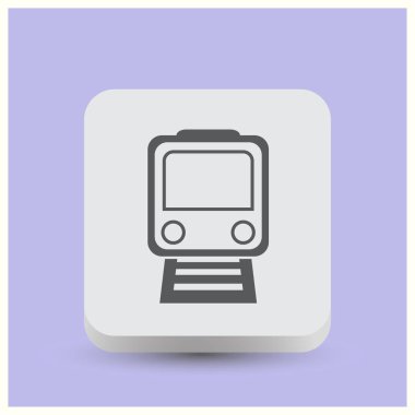 Tren simgesi. Web tasarım stili.