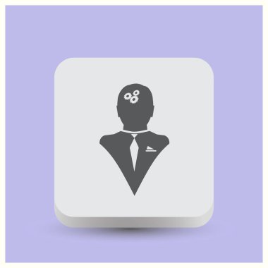 Gears'ı set olarak bir beyin ile insan kafa siluet. fikir ve İnovasyon kavramı