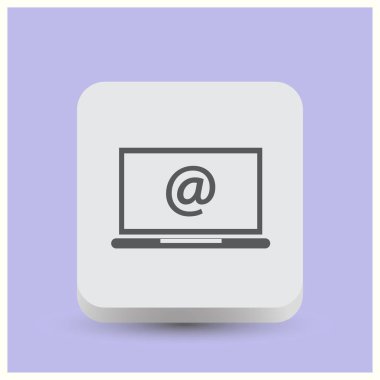 dizüstü bilgisayar ve e-posta. vektör.