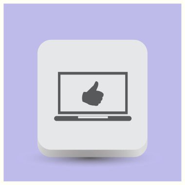 Yukarı simgesi trendy düz stil başparmak. Web sitesi tasarımı, logo, app, UI iyi simgesi. Vektör çizim, Eps10.