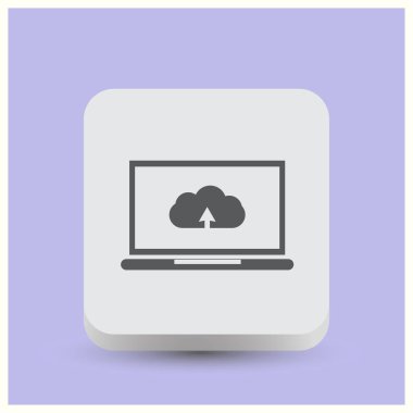 dizüstü bilgisayar indir bulut simgesi