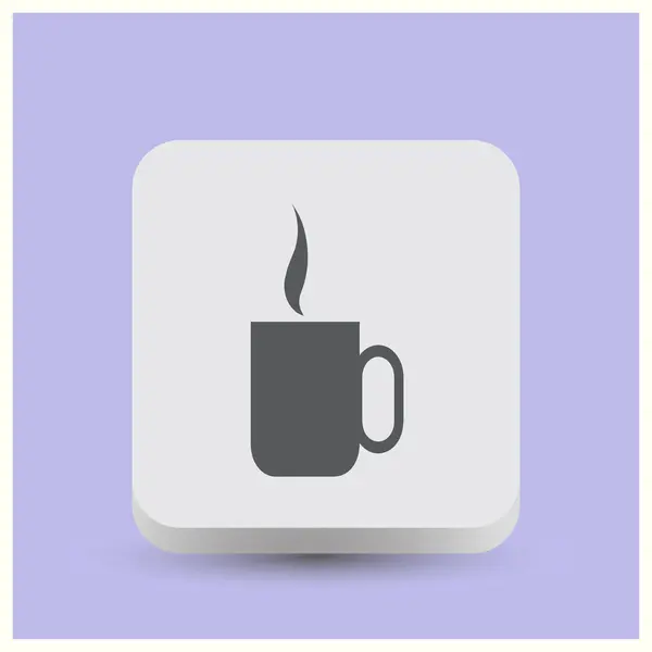 Coffee cup vector flat icon. Tea cup. Coffee cup icon image. — Stock Vector