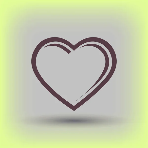 Heart icon. Web vector style. — Stock Vector