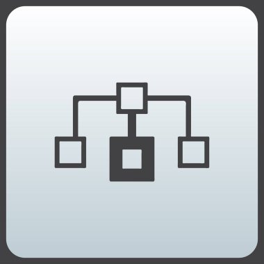 Akış şeması simge vektör.