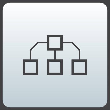 Akış şeması simge vektör.