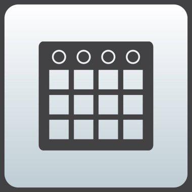 Takvim izole düz Web telefon simgesini