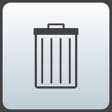 Vektör çöp sepeti simgesini