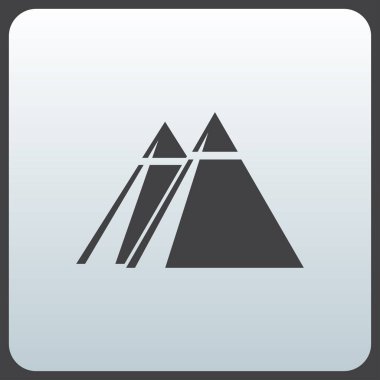 Piramitler simgesi üzerinde arka izole. Modern düz piktogram