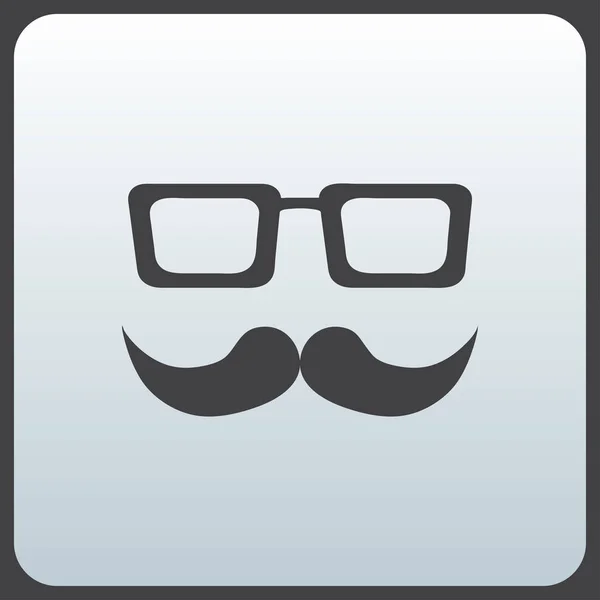 Icono de bigote y gafas . — Archivo Imágenes Vectoriales