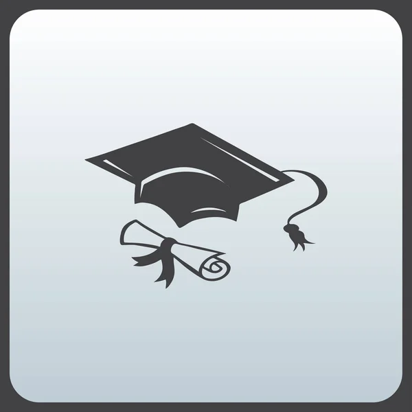 Afstuderen GLB en diploma web pictogram. vectorillustratie — Stockvector