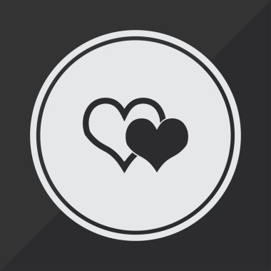 Kalp simge vektör. Aşk sembolü. Sevgililer günü işareti. Eps10 piktogram