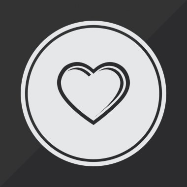 Kalp simge vektör. Aşk sembolü. Sevgililer günü işareti. Eps10 piktogram