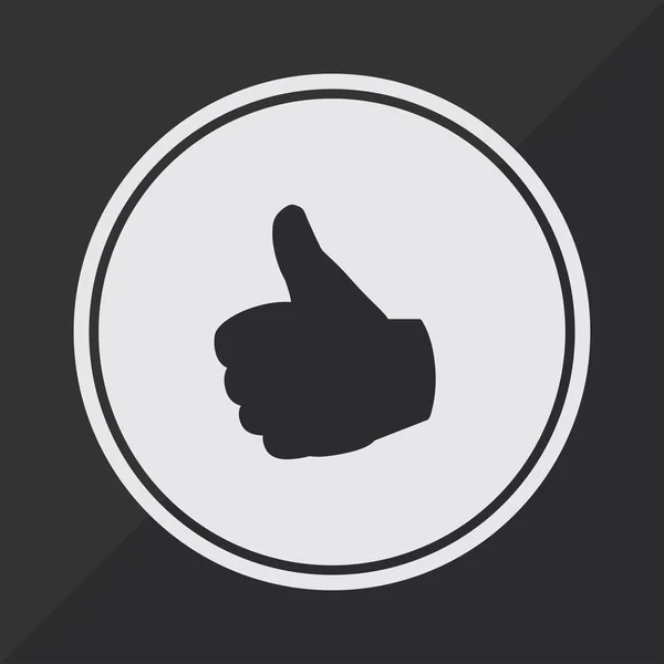 Thumbs up icon , vector illustration. Flat design style — Stock Vector