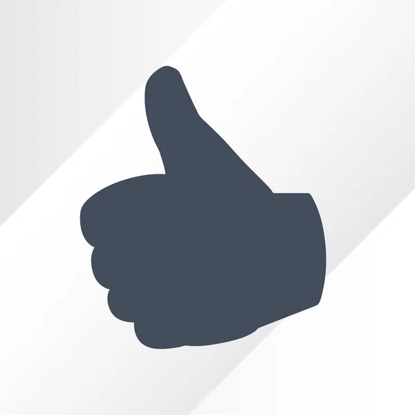 Thumbs up icon, vector illustration. Плоский дизайн — стоковый вектор