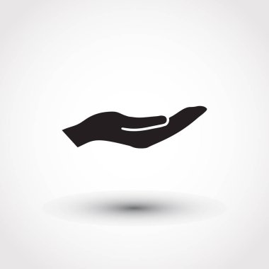 eller simge vektör, düz tasarım en iyi vektör simgesi