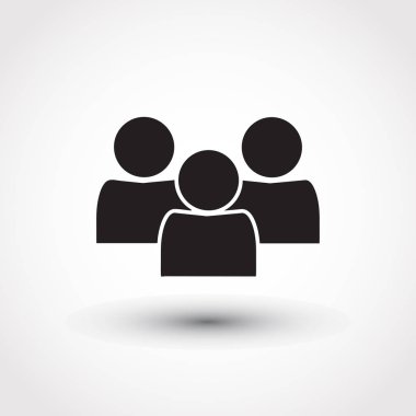 İnsanlar simgesini trendy düz stil. Kalabalık işareti. Web sitesi tasarımı, logo, app, UI kişi simgesi. Vektör çizim, Eps10.