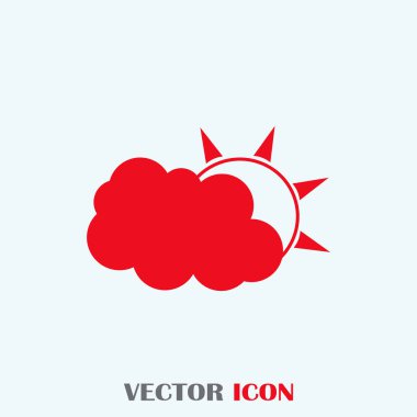 Web simgesi. Güneşin ve bulutların