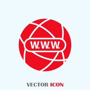 Web sitesi simge. vektör küre simgesi