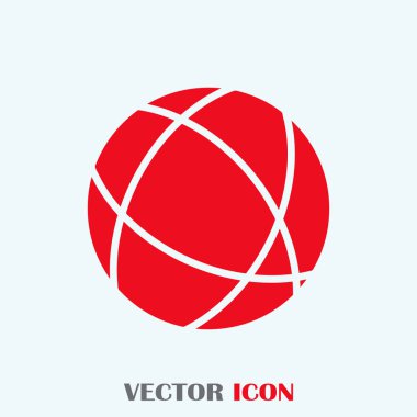 Web sitesi simge. vektör küre simgesi