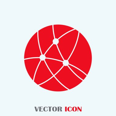 Web sitesi simge. vektör küre simgesi