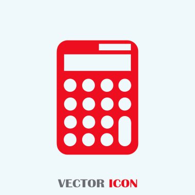 Hesap makinesi simgesi, vektör illüstrasyonu. düz tasarım biçimi.