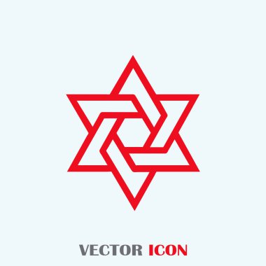 Davut'un yıldızı. Simge vektör