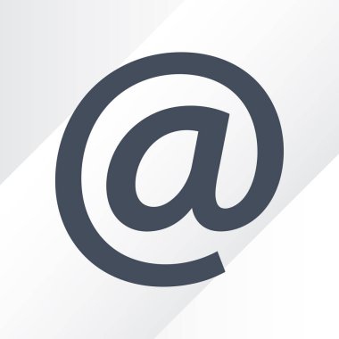 Zarf posta simgesi, vektör illüstrasyonu. Düz tasarım biçimi