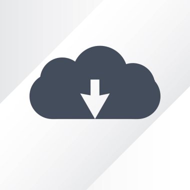 Cloud Computing simgesi. Düz tasarlamak vektör.